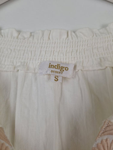 Second-Hand - Indigo Airy Cotton Blouse Size S - SwapUp