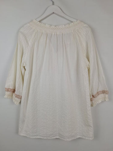 Second-Hand - Indigo Airy Cotton Blouse Size S - SwapUp