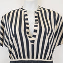 Second-Hand - Assorted Brands Silk Striped Midi Dress Size 10 - SwapUp