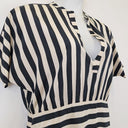 Second-Hand - Assorted Brands Silk Striped Midi Dress Size 10 - SwapUp