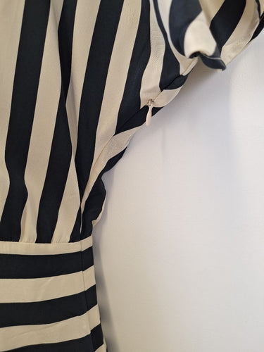 Second-Hand - Assorted Brands Silk Striped Midi Dress Size 10 - SwapUp