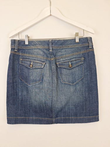 Second-Hand - Tommy Hilfiger Vintage Denim Mini Skirt Size 10 - SwapUp