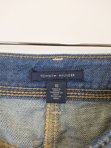 Second-Hand - Tommy Hilfiger Vintage Denim Mini Skirt Size 10 - SwapUp