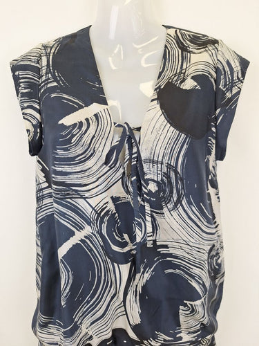 Second-Hand - Morrissey Swirling Silk Shift Mini Dress Size 8 - SwapUp