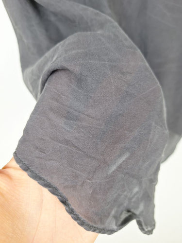 Second-Hand - Lee Mathews / Edit Midnight Grey Sheer Silk Slip Top Size 12 - SwapUp
