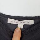 Second-Hand - Lee Mathews / Edit Midnight Grey Sheer Silk Slip Top Size 12 - SwapUp