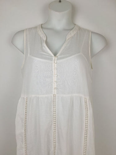 Second-Hand - Resort Holiday Charm Broderie Trimmed Maxi Dress Size 12 - SwapUp