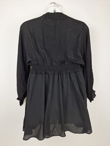 Second-Hand - Mahhon Mock Neck Ford Silk Mini Dress Size 6 - SwapUp
