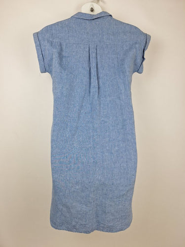 Second-Hand - RB Sellers Chambray Collared Shift Mini Dress Size 10 - SwapUp