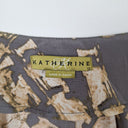 Second-Hand - Katherine Taupe Crosshatch Silk Top Size 12 - SwapUp