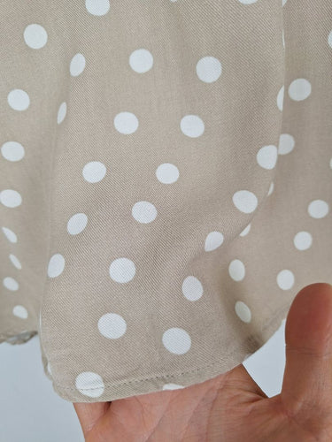 Second-Hand - Bird Keepers Cute Latte Spotted Top Size 14 - SwapUp