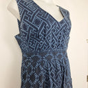 Second-Hand - Plenty Diamond Patterned Stretch Denim Mini Dress Size 12 - SwapUp