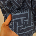 Second-Hand - Plenty Diamond Patterned Stretch Denim Mini Dress Size 12 - SwapUp