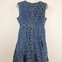 Second-Hand - Plenty Diamond Patterned Stretch Denim Mini Dress Size 12 - SwapUp