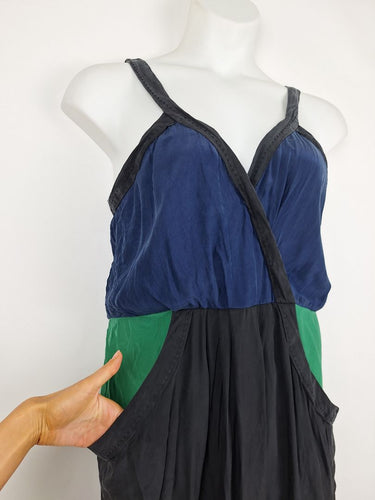 Second-Hand - Country Road Colour Block Silk Mini Dress Size 14 - SwapUp