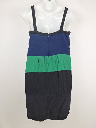 Second-Hand - Country Road Colour Block Silk Mini Dress Size 14 - SwapUp
