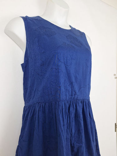 Second-Hand - Gap Cobalt Sweet Jacquard Mini Dress Size 14 - SwapUp