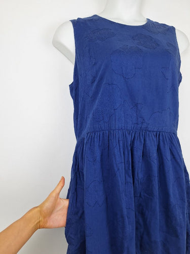 Second-Hand - Gap Cobalt Sweet Jacquard Mini Dress Size 14 - SwapUp