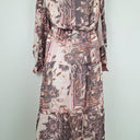 Second-Hand - Delilah Preppy Breezy Muted Design Midi Dress Size 10 - SwapUp