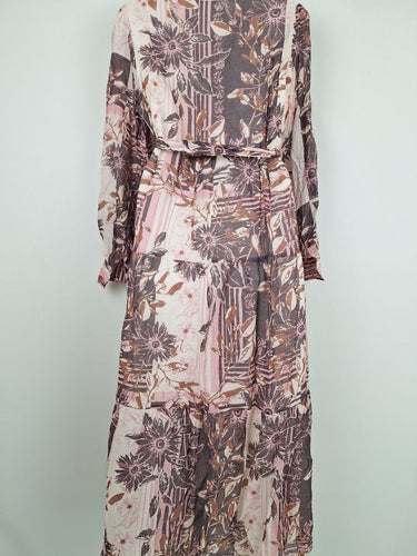 Second-Hand - Delilah Preppy Breezy Muted Design Midi Dress Size 10 - SwapUp