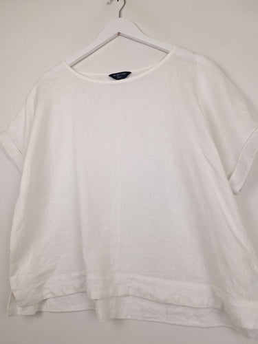 Second-Hand - RB Sellers Summer Essential White Linen Top Size 12 - SwapUp