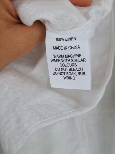 Second-Hand - RB Sellers Summer Essential White Linen Top Size 12 - SwapUp