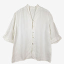 Second-Hand - Assorted Brands Mother Of Pearl Button Linen Top Size XL - SwapUp