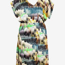 Second-Hand - Elk Colour Glitch Midi Dress Size 8 - SwapUp