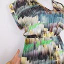 Second-Hand - Elk Colour Glitch Midi Dress Size 8 - SwapUp