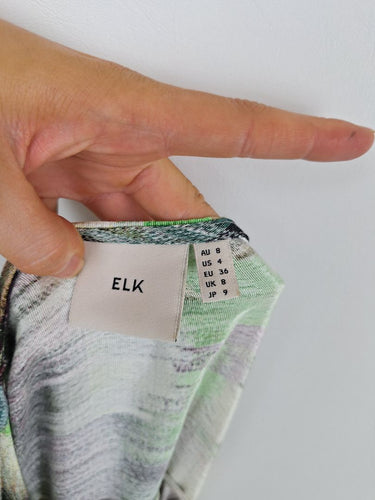 Second-Hand - Elk Colour Glitch Midi Dress Size 8 - SwapUp