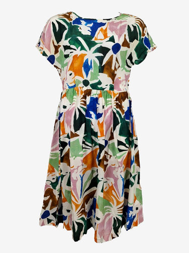 Gorman Colour Block Silk Blend Midi Dress Size 10