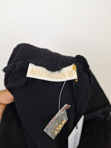 Second-Hand - Natasha Gan Beaded Waist Straight Leg Pants Size 18 - SwapUp