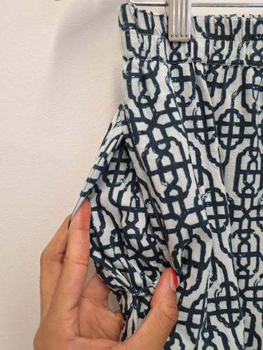 Second-Hand - Goondiwindi Cotton Blue Geometric Lounge Pants Size 14 - SwapUp