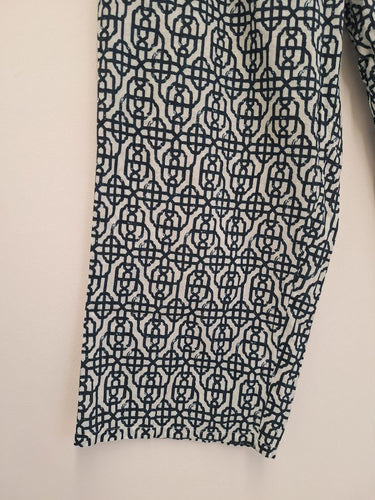 Second-Hand - Goondiwindi Cotton Blue Geometric Lounge Pants Size 14 - SwapUp