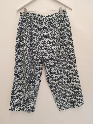 Second-Hand - Goondiwindi Cotton Blue Geometric Lounge Pants Size 14 - SwapUp
