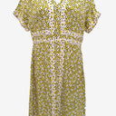 Second-Hand - Boden Yellow Lime Spotted Midi Dress Size 16 - SwapUp