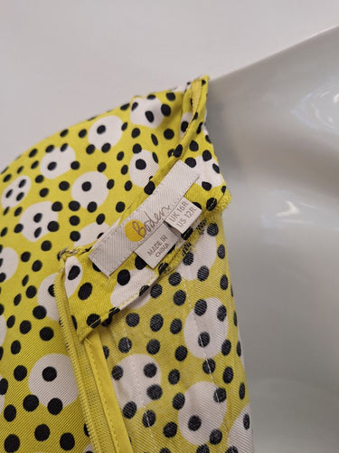 Second-Hand - Boden Yellow Lime Spotted Midi Dress Size 16 - SwapUp