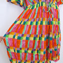 Second-Hand - Gorman Rainbow Crinkle Texture Sun Dress Size 14 - SwapUp