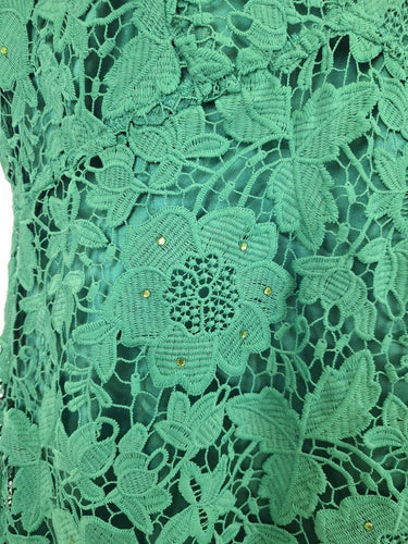 Second-Hand - Moss & Spy Diamante Vine Leaf Midi Dress Size 16 - SwapUp