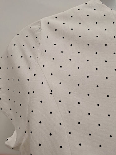 Second-Hand - Surii Crisp White Mini Polka Dot Maxi Dress Size 14 - SwapUp