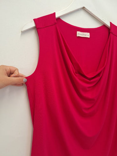 Second-Hand - Leina & Fleur Fuchsia Cowl Neck Going Out Top Size 12 - SwapUp