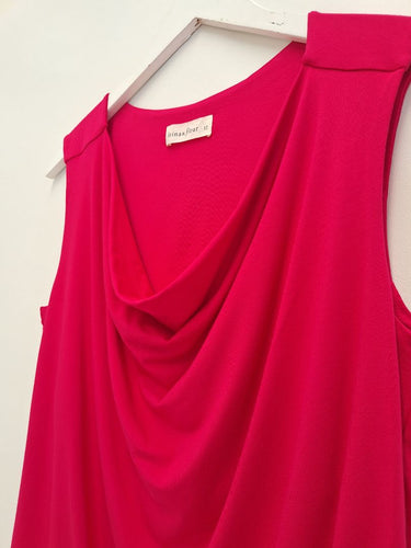 Second-Hand - Leina & Fleur Fuchsia Cowl Neck Going Out Top Size 12 - SwapUp