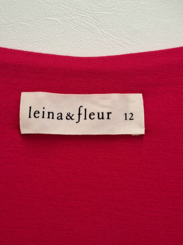 Second-Hand - Leina & Fleur Fuchsia Cowl Neck Going Out Top Size 12 - SwapUp
