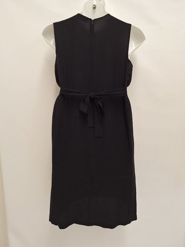 Second-Hand - Megan Park Silk Embroidered Neck Midi Dress Size 14 - SwapUp