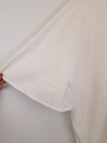 Second-Hand - COS Pure White Curved Shoulder T-shirt Size L - SwapUp