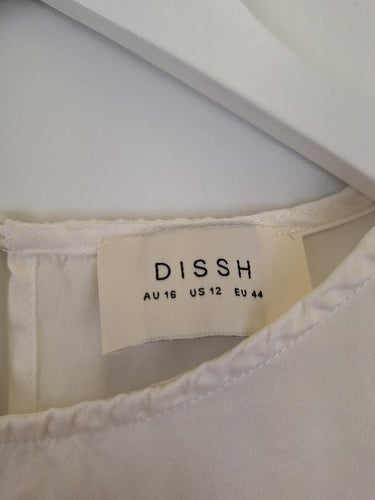 Second-Hand - DISSH Delicate Silk Semi-Sheer Top Size 16 - SwapUp