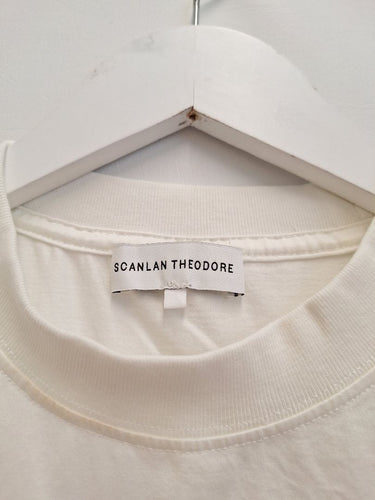 Second-Hand - Scanlan Theodore Oversized Edgy Elevated Jersey T-shirt Size XS - SwapUp