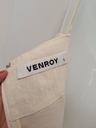 Second-Hand - Venroy Breezy Summer Cut Out Linen Maxi Dress Size L - SwapUp