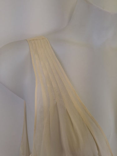 Second-Hand - LESET Cream Roma Deep V Slip Maxi Dress Size XL - SwapUp