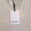 Second-Hand - LESET Cream Roma Deep V Slip Maxi Dress Size XL - SwapUp